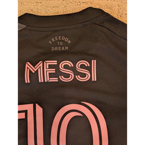 New 2025-26 Adidas Messi Away Jersey Size Small Black Pink Inter Miami CF - Picture 5 of 12